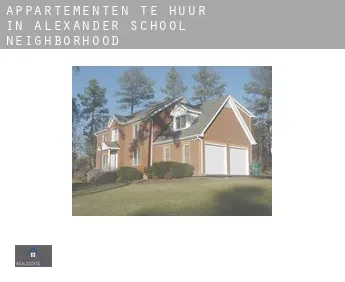 Appartementen te huur in  Alexander School Neighborhood