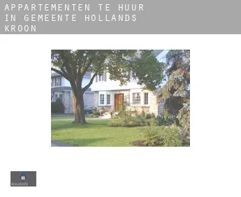 Appartementen te huur in  Gemeente Hollands Kroon