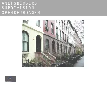 Anetsberger's Subdivision  opendeurdagen